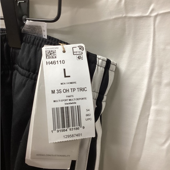 Adidas Mens Multi Sport Black and White Jogger Pant - Picture 3 of 4